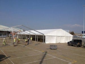 15m wide framed marquees
